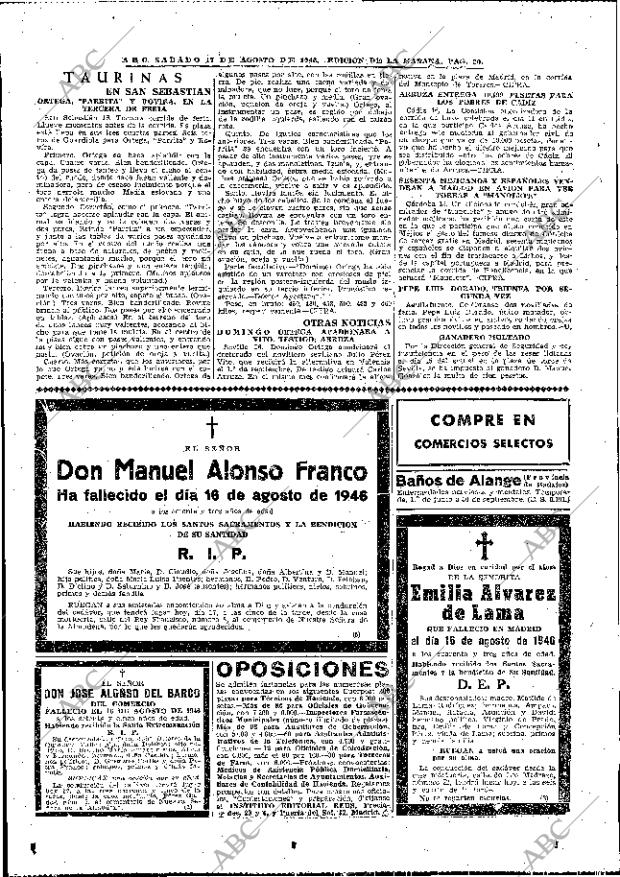 ABC MADRID 17-08-1946 página 20