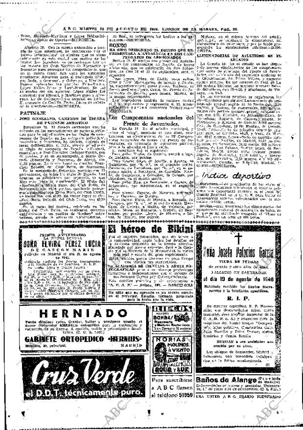 ABC MADRID 20-08-1946 página 22