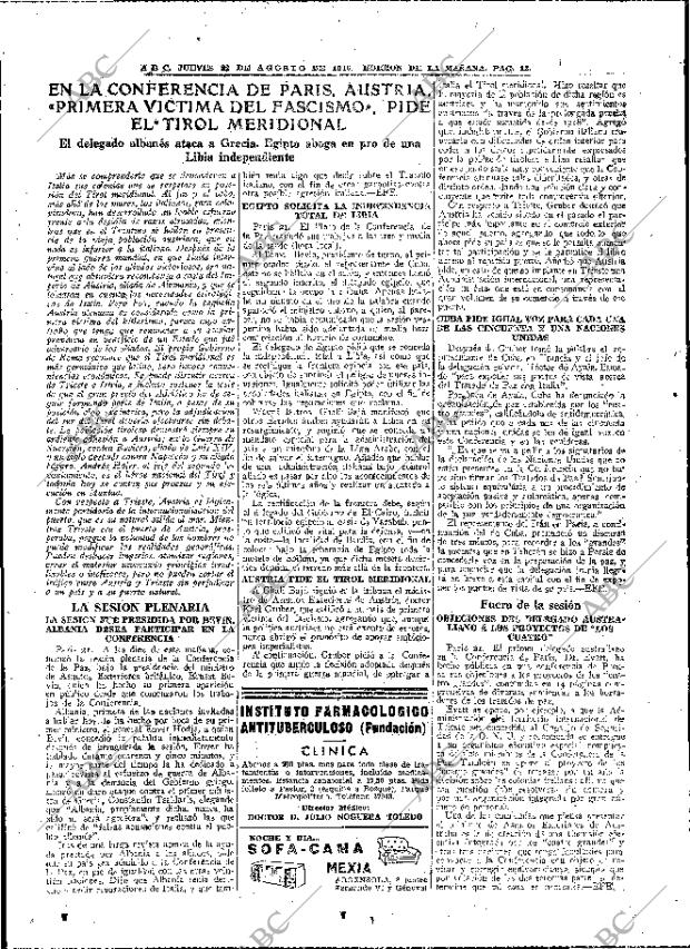 ABC MADRID 22-08-1946 página 12