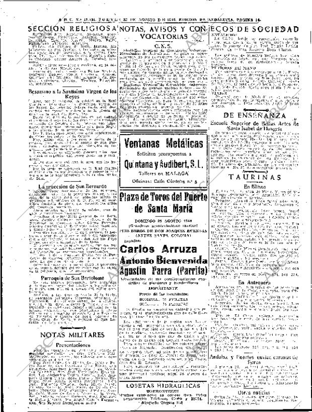 ABC SEVILLA 22-08-1946 página 14