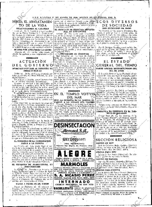 ABC MADRID 27-08-1946 página 8