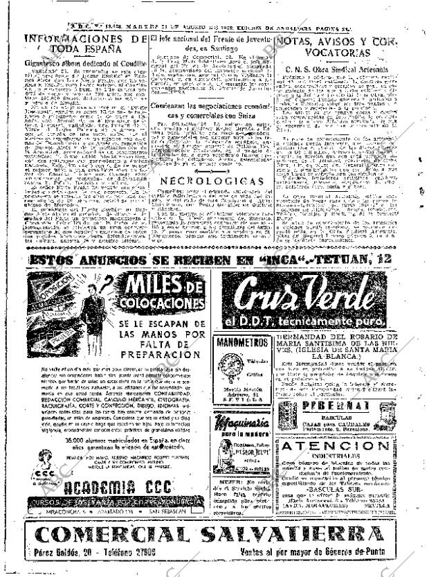 ABC SEVILLA 27-08-1946 página 22