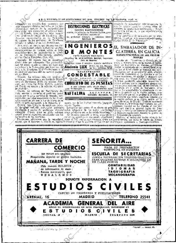 ABC MADRID 27-09-1946 página 8