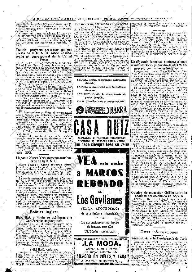 ABC SEVILLA 22-10-1946 página 17