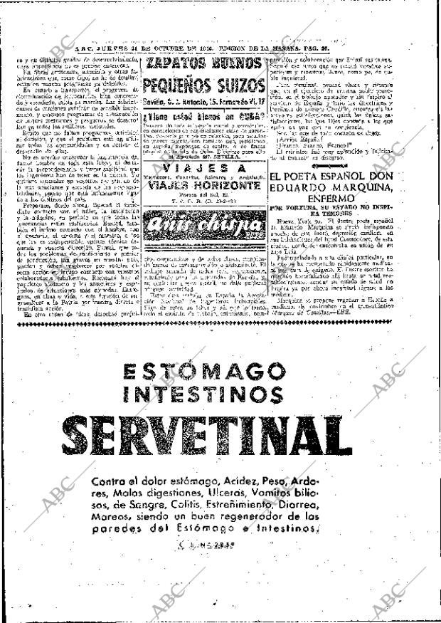 ABC MADRID 31-10-1946 página 20