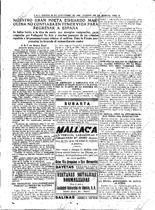 ABC MADRID 23-11-1946 página 9