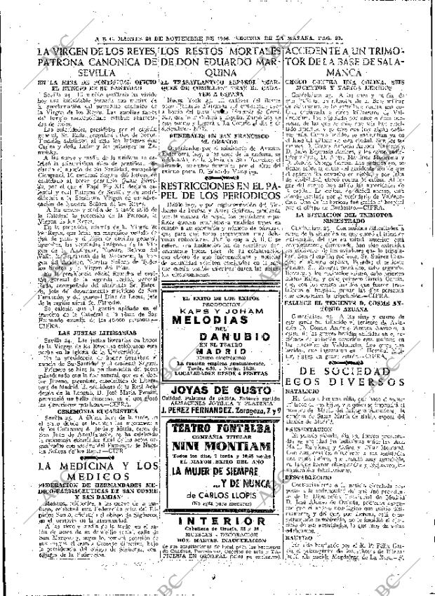 ABC MADRID 26-11-1946 página 20