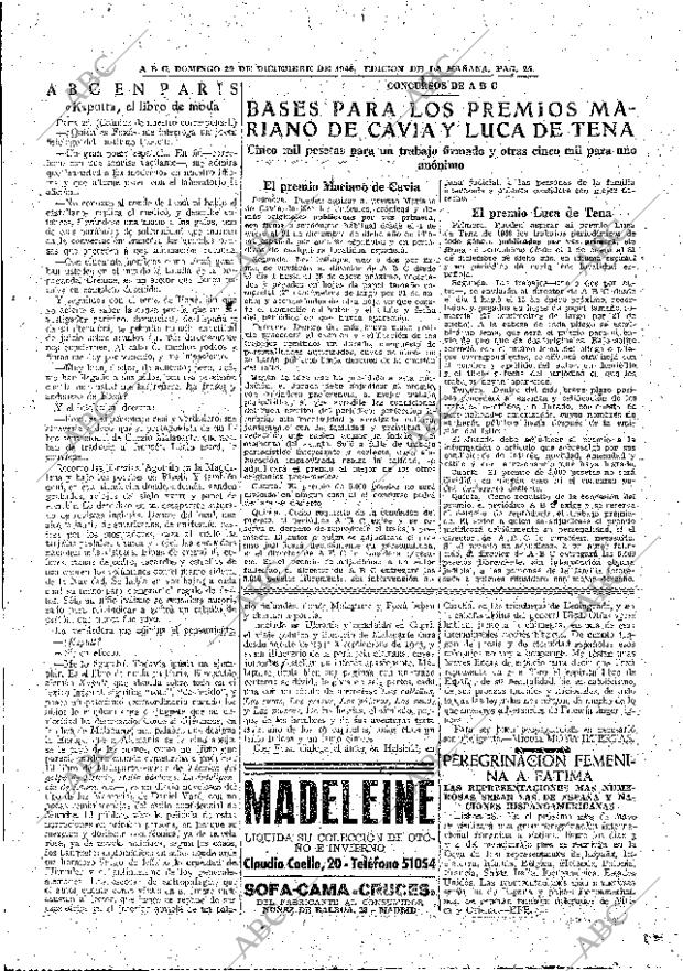 ABC MADRID 29-12-1946 página 25