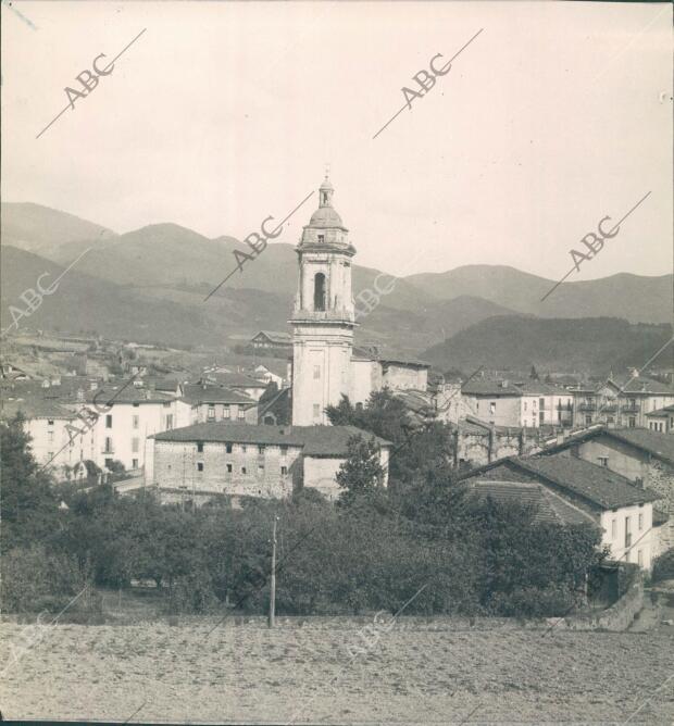 Vista de la Poblacion de Oñate