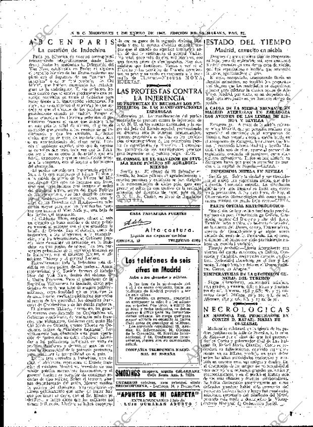 ABC MADRID 01-01-1947 página 21