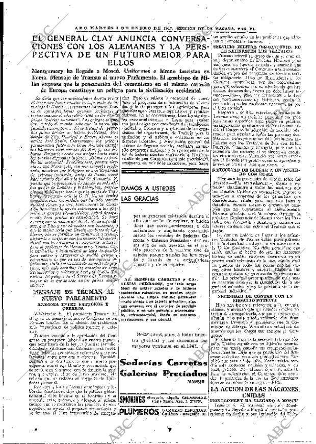 ABC MADRID 07-01-1947 página 21