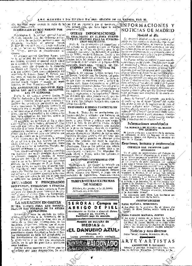 ABC MADRID 07-01-1947 página 22