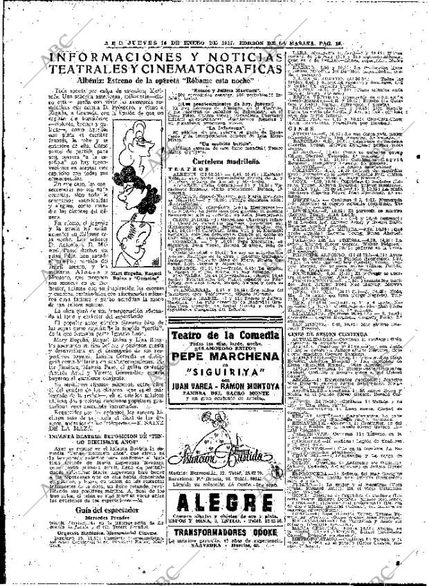 ABC MADRID 16-01-1947 página 16