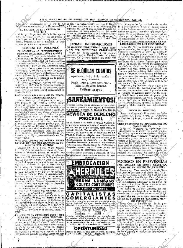 ABC MADRID 18-01-1947 página 14