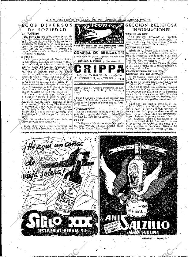 ABC MADRID 23-01-1947 página 10