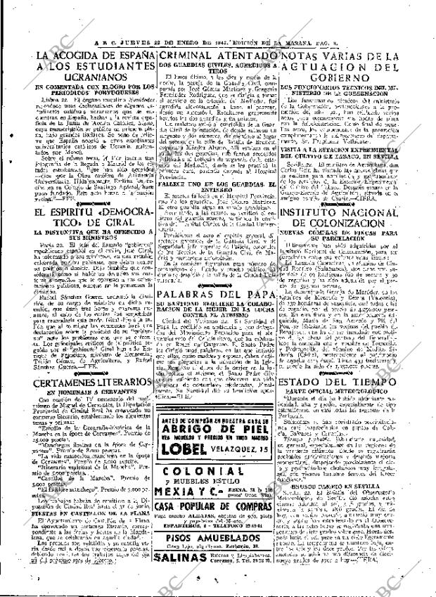 ABC MADRID 23-01-1947 página 9