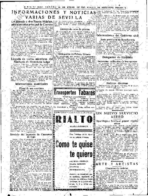 ABC SEVILLA 25-01-1947 página 9