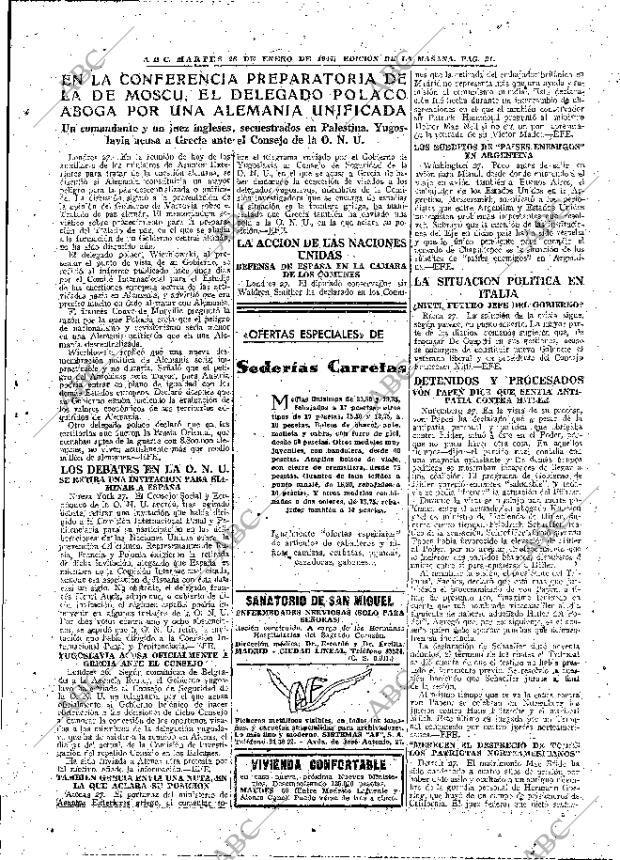 ABC MADRID 28-01-1947 página 21