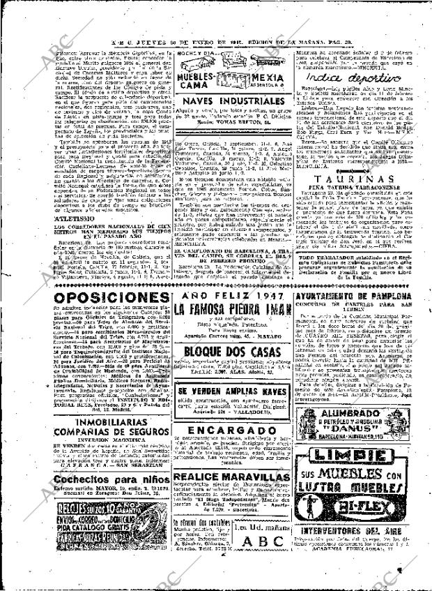 ABC MADRID 30-01-1947 página 20