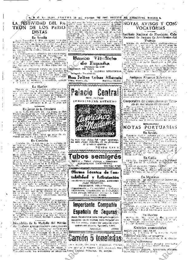 ABC SEVILLA 30-01-1947 página 8