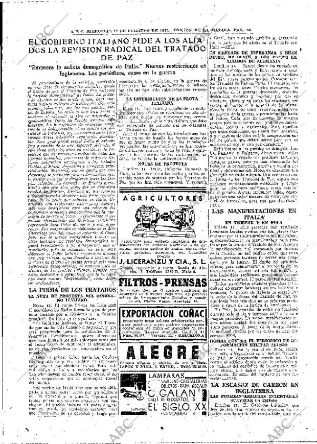 ABC MADRID 12-02-1947 página 13