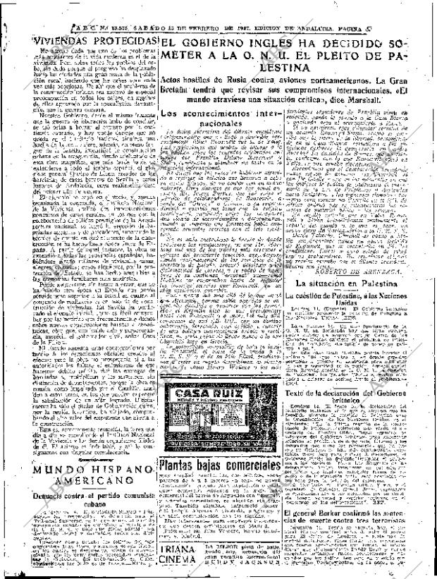 ABC SEVILLA 15-02-1947 página 5