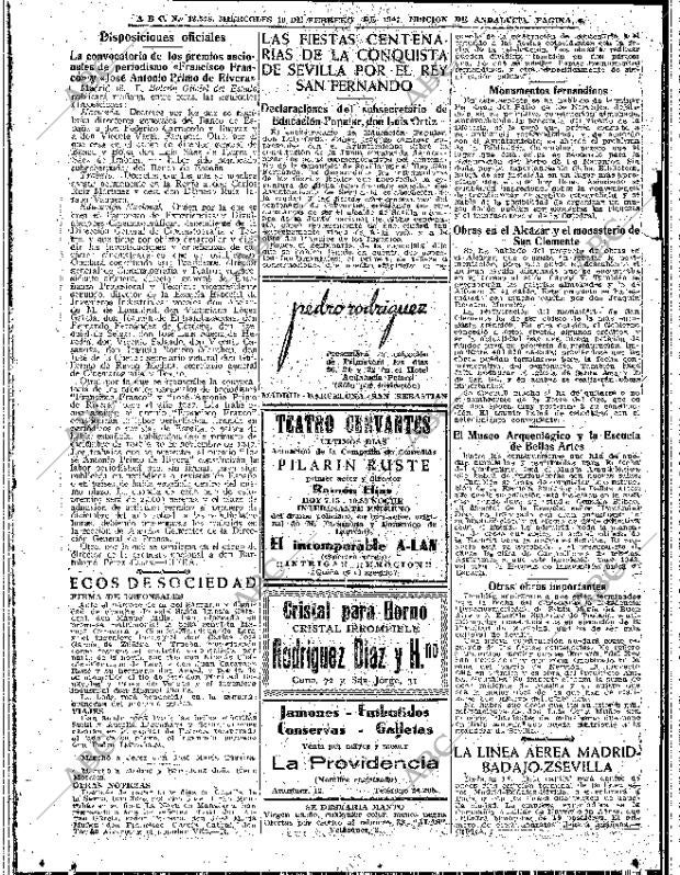 ABC SEVILLA 19-02-1947 página 4