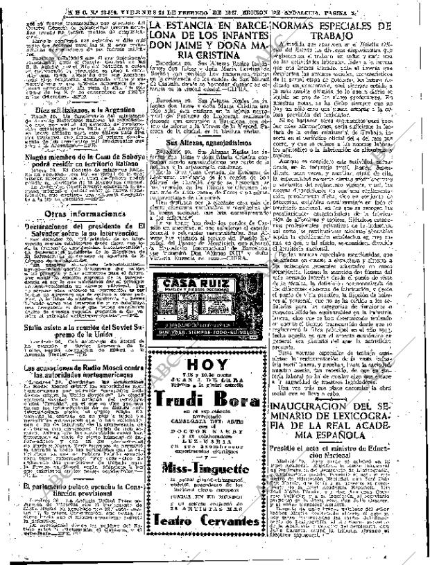 ABC SEVILLA 21-02-1947 página 5