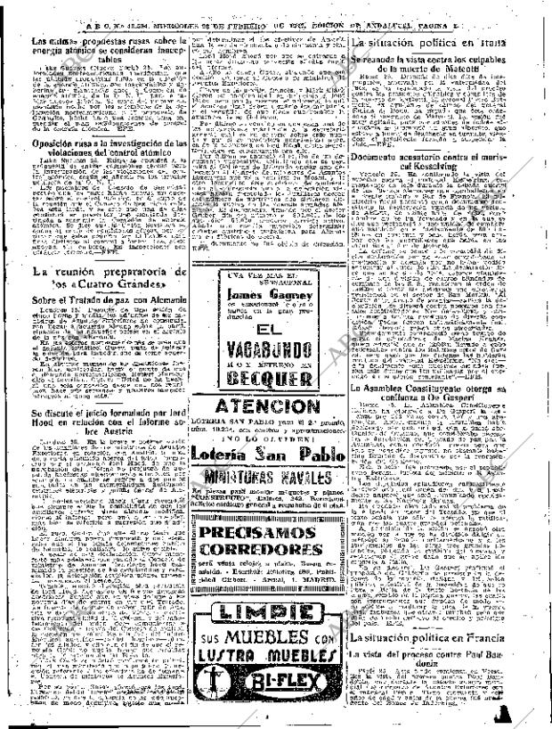 ABC SEVILLA 26-02-1947 página 7