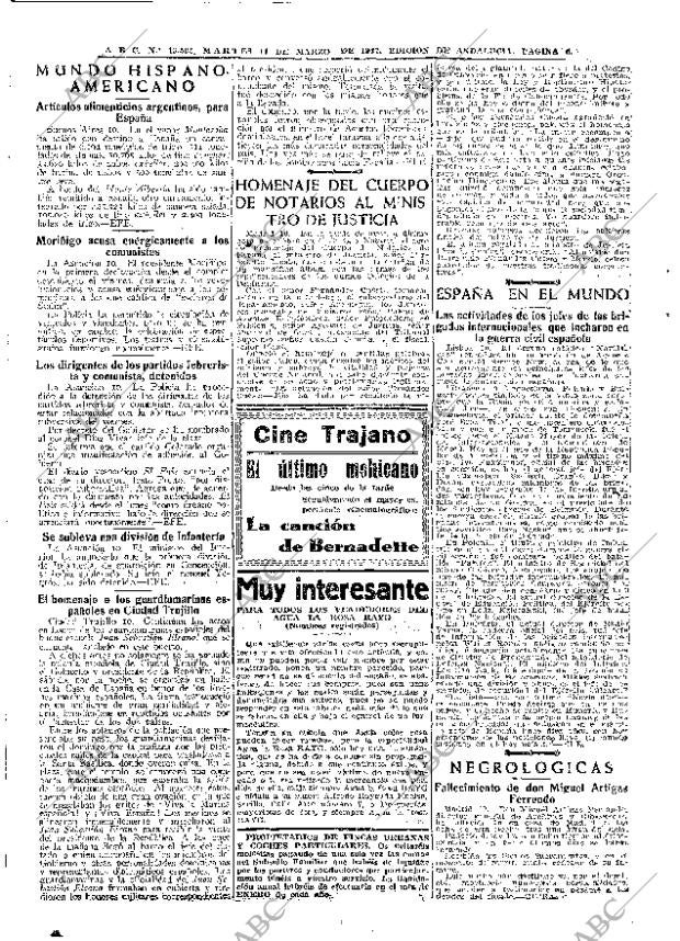 ABC SEVILLA 11-03-1947 página 6