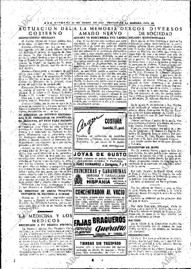 ABC MADRID 21-03-1947 página 10