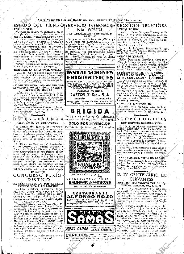 ABC MADRID 21-03-1947 página 14