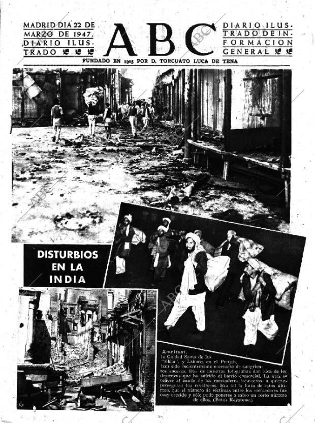 ABC MADRID 22-03-1947 página 1