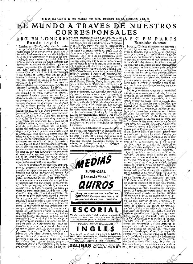 ABC MADRID 22-03-1947 página 9