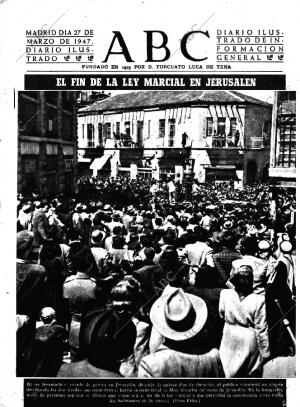 ABC MADRID 27-03-1947 página 1