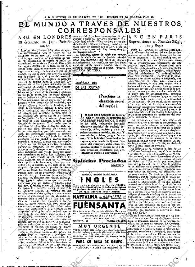 ABC MADRID 27-03-1947 página 11