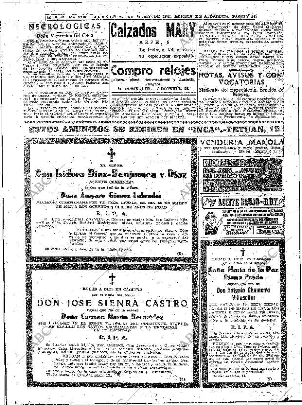 ABC SEVILLA 27-03-1947 página 14