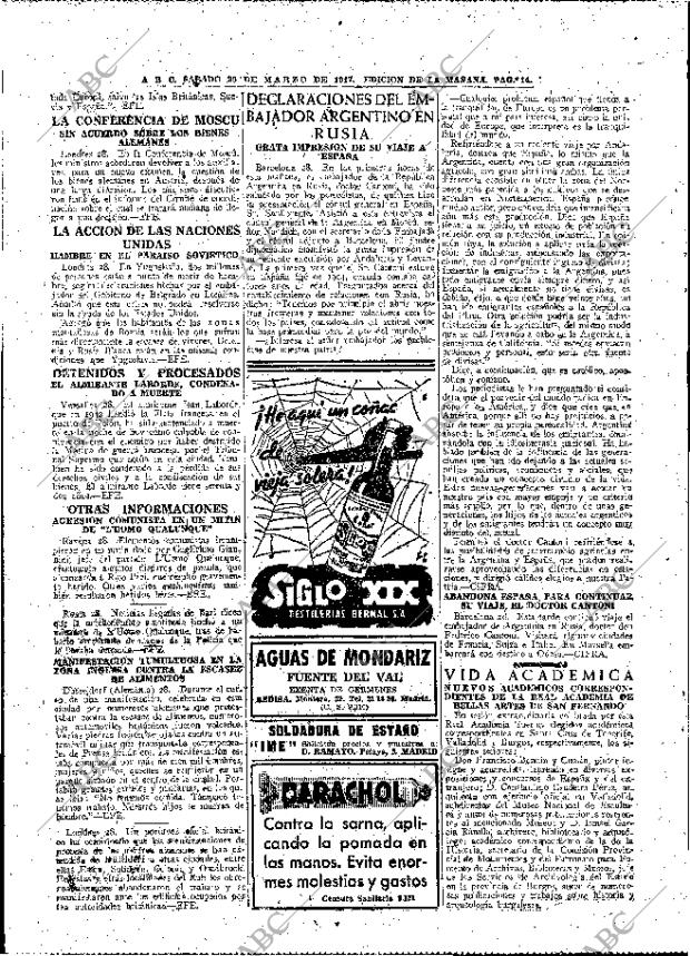 ABC MADRID 29-03-1947 página 14