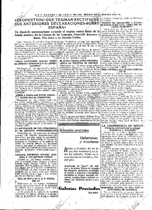 ABC MADRID 01-04-1947 página 21