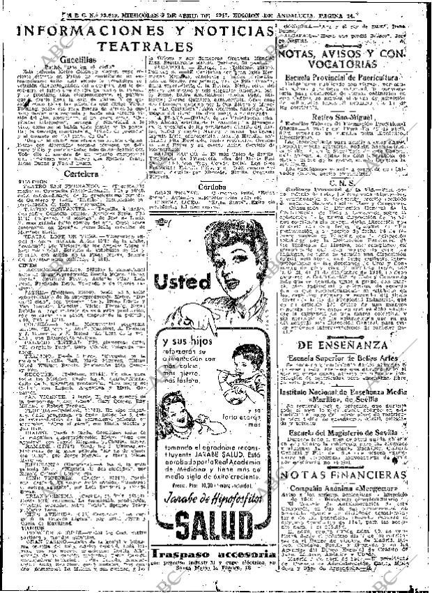 ABC SEVILLA 09-04-1947 página 14