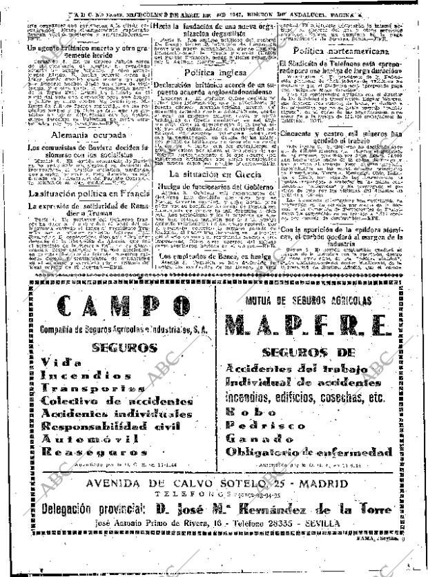 ABC SEVILLA 09-04-1947 página 4