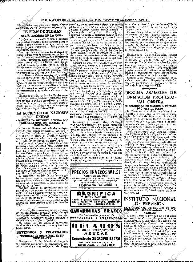 ABC MADRID 10-04-1947 página 14