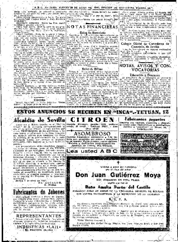 ABC SEVILLA 10-04-1947 página 14