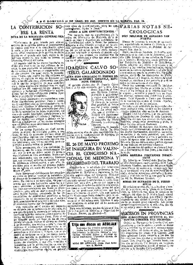 ABC MADRID 13-04-1947 página 30