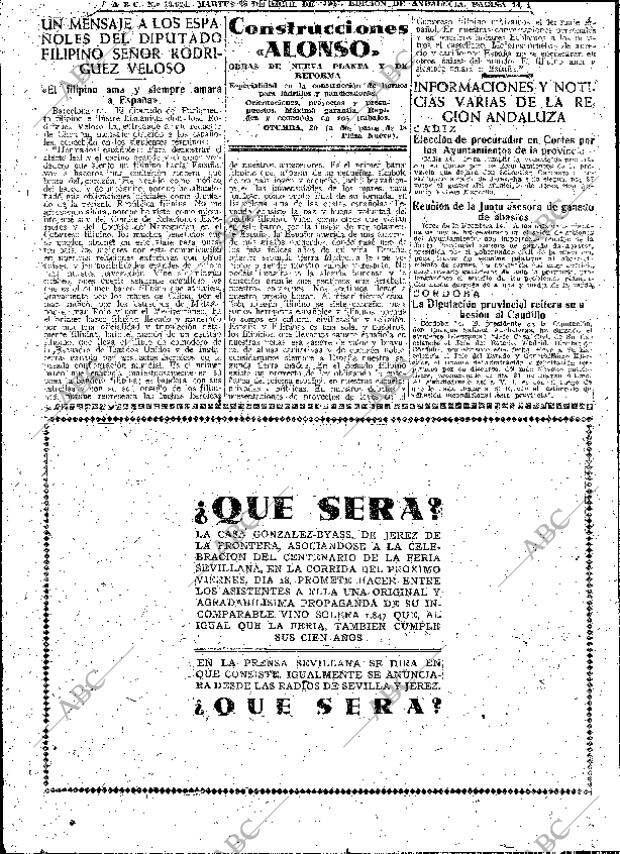 ABC SEVILLA 15-04-1947 página 14