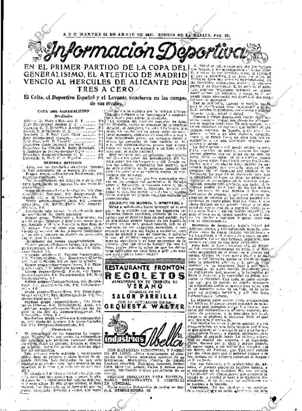 ABC MADRID 22-04-1947 página 25