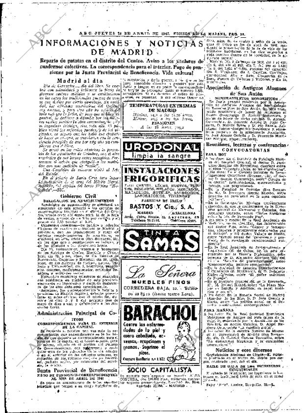 ABC MADRID 24-04-1947 página 16