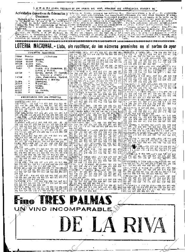 ABC SEVILLA 26-04-1947 página 14