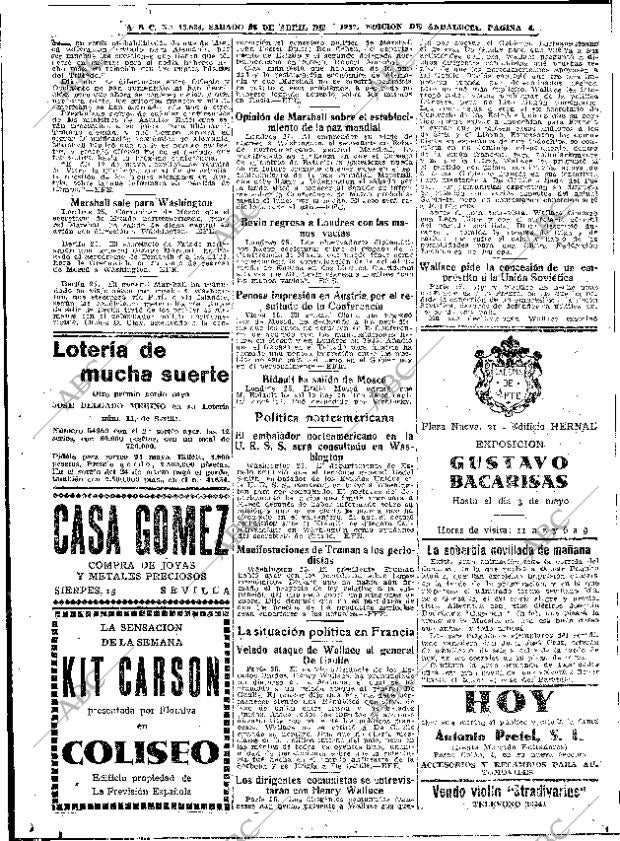 ABC SEVILLA 26-04-1947 página 4