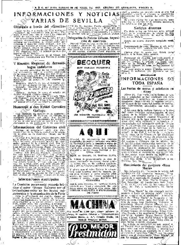 ABC SEVILLA 26-04-1947 página 9